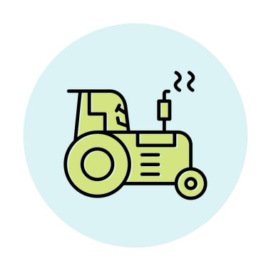 Traktör simgesi web çizimi