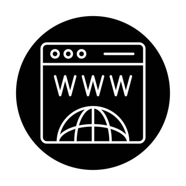 Basit web sitesi arayüzü simgesi, vektör illüstrasyonu