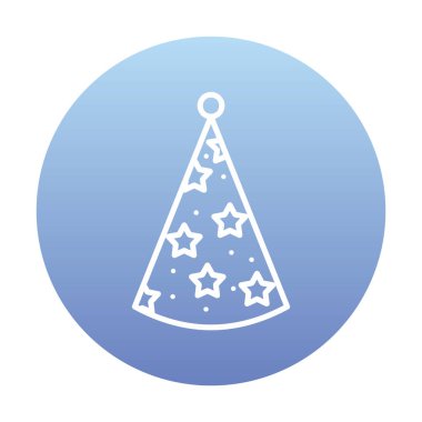 Basit Parti Şapkası simgesi, vektör illüstrasyonu