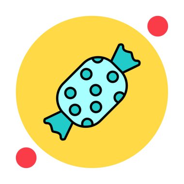 Şeker Web ikonu vektör illüstrasyonu