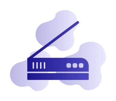 Düz Tarayıcı ekipman resimleme vektörü