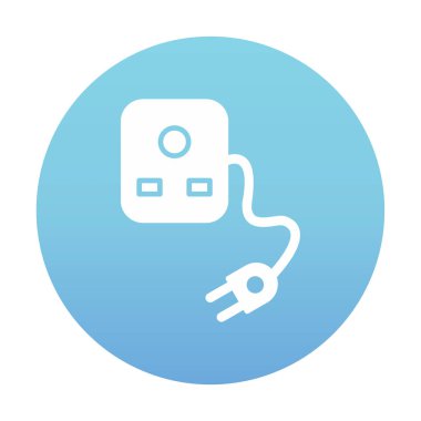 Fiş ve Soket, web simgesi basit tasarım 