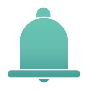 Basit Bildirim Zili simgesi, vektör illüstrasyonu