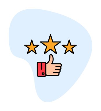 derecelendirme vektörü renk çizgisi simgesi 