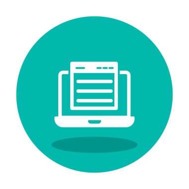 Basit web sitesi arayüzü simgesi, vektör illüstrasyonu