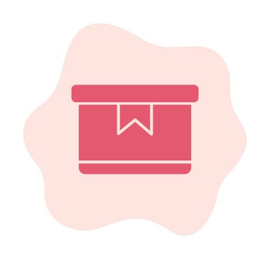 Teslimat kutusu simgesi, vektör illüstrasyonu basit tasarım