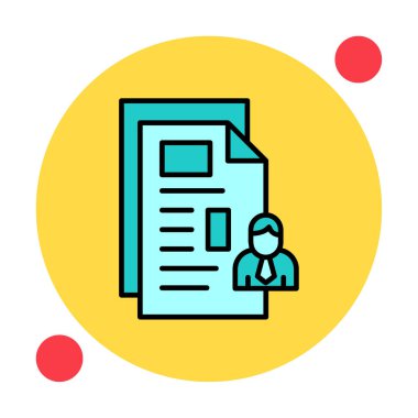 Beyaz arkaplanda istihdam ve iş özgeçmişi simgesi