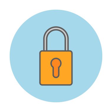 kilit simgesi web basit illüstrasyon