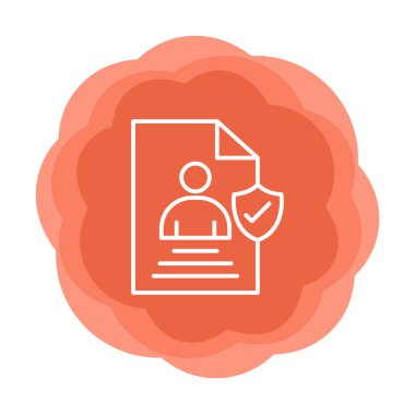 Veri güvenlik simgesi vektör illüstrasyonuna sahip kullanıcı