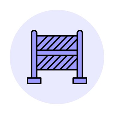 Bariyer. Web simgesi basit illüstrasyon