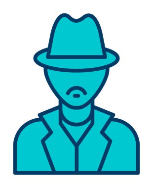 Dedektif ikon vektör illüstrasyonu