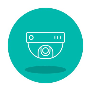 CCTV kamerası. Web simgesi basit illüstrasyon