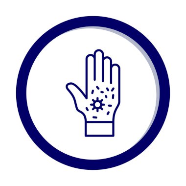 kirli el simgesi, vektör illüstrasyonu