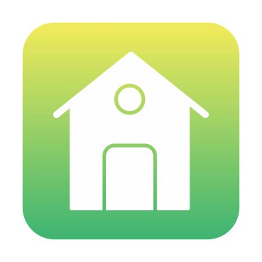 Eve. Web simgesi basit illüstrasyon