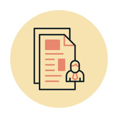 Beyaz arkaplanda istihdam ve iş özgeçmişi simgesi