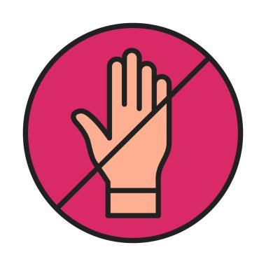 Web simgesine, vektör illüstrasyonuna dokunma