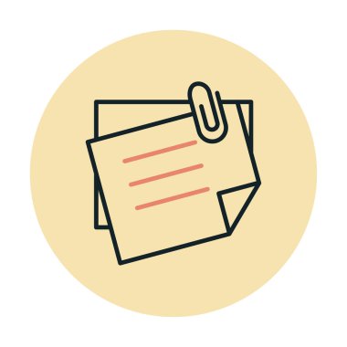 Yapışkan Notlar simge vektör çizimi