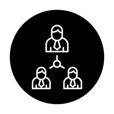  Yönetim simgesi vektör illüstrasyon tasarımı