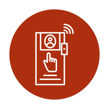 Kapı Kamera simgesi vektör illüstrasyonu 