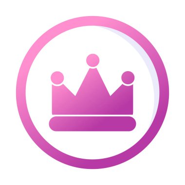 Taç vektör simgesi. Basit resimleme