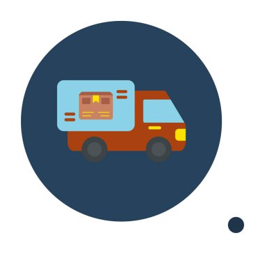 Vektör Tasarımı Teslimat Kamyonu Simgesi Biçimi