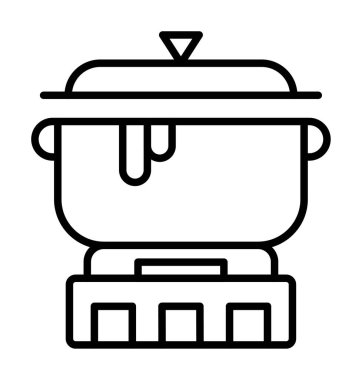 pişirme tencere vektör çizim