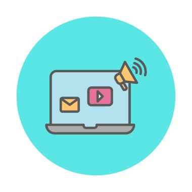 Beyaz arkaplanda Sosyal Medya Pazarlama vektör çizimi