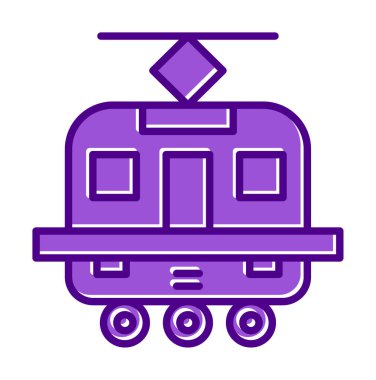 Tramvay simgesi. Moda Tramvay işareti logosu