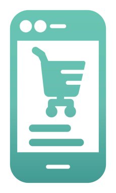 Basit Çevrimiçi Telefon Pazarlama simgesi, vektör illüstrasyonu