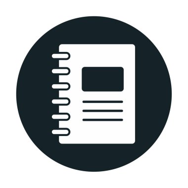 notepad simgesi, vektör illüstrasyonu basit tasarım