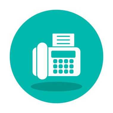 Faks makinesi. Web simgesi basit illüstrasyon