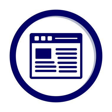 Web sayfası simgesi, vektör illüstrasyonu basit tasarım