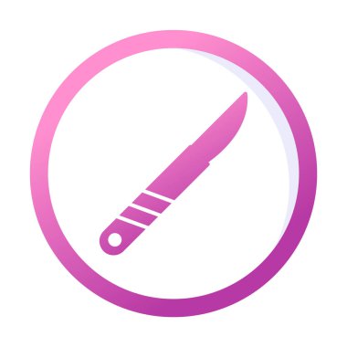 Cerrahi bıçak. Web simgesi basit illüstrasyon 