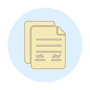 belge web simgesi vektör illüstrasyonu 