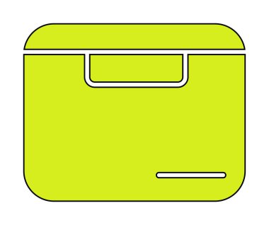 Teslimat kutusu simgesi, vektör illüstrasyonu basit tasarım