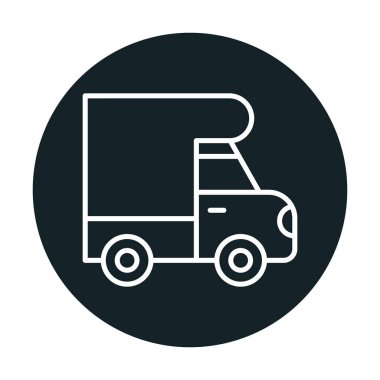 Van düz vektör simgesi