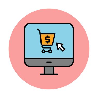 Projeniz için çevrimiçi alışveriş simgesi