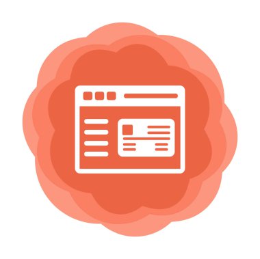 Basit Web Ödeme simgesi, vektör illüstrasyonu