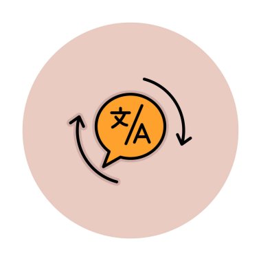 vektör illüstrasyonu, Çeviri simgesi tasarımı                       