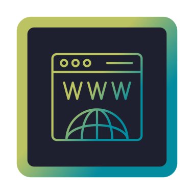 Basit web sitesi arayüzü simgesi, vektör illüstrasyonu