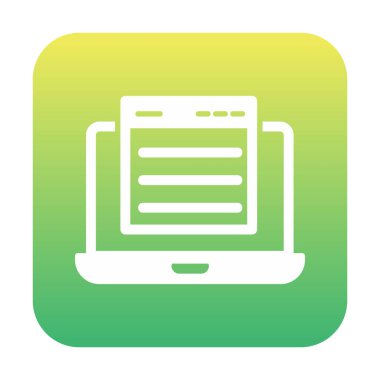 Basit web sitesi arayüzü simgesi, vektör illüstrasyonu