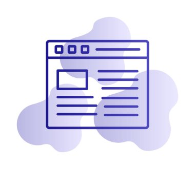 Web sayfası simgesi, vektör illüstrasyonu basit tasarım