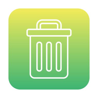 Çöp kutusu web simgesi, vektör illüstrasyonu