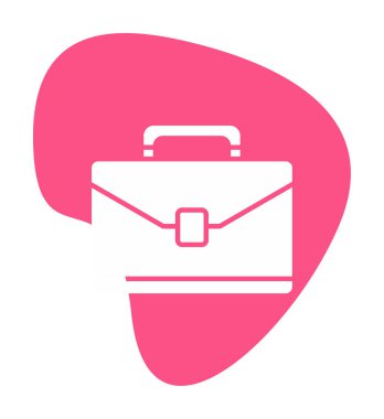 Evrak çantası vektör düz simgesi. İş durumu simgesi, bavul emojisi, vektör illüstrasyonu