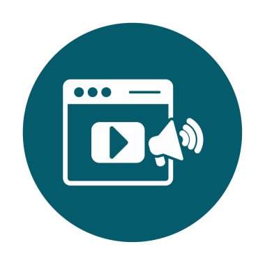 video pazarlama simgesi vektör illüstrasyonu