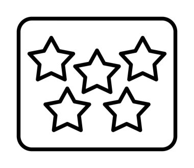 Beş Yıldız derecelendirme konsepti vektör çizimi