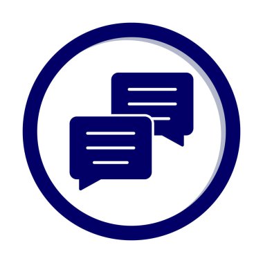 Basit konuşma baloncukları Konuşma simgesi, vektör illüstrasyonu