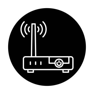 wifi sinyali, Router Aygıt vektör illüstrasyon tasarımı