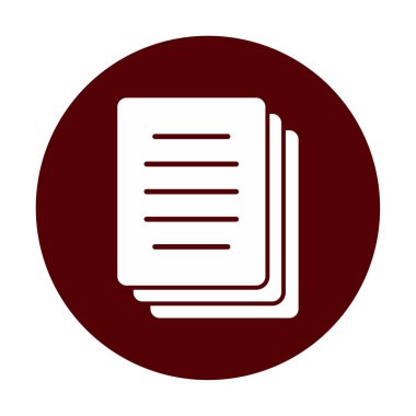 belge simgesi, vektör illüstrasyonu basit tasarım