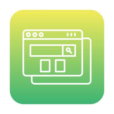 tarayıcı web sayfası simgesi, vektör illüstrasyonu